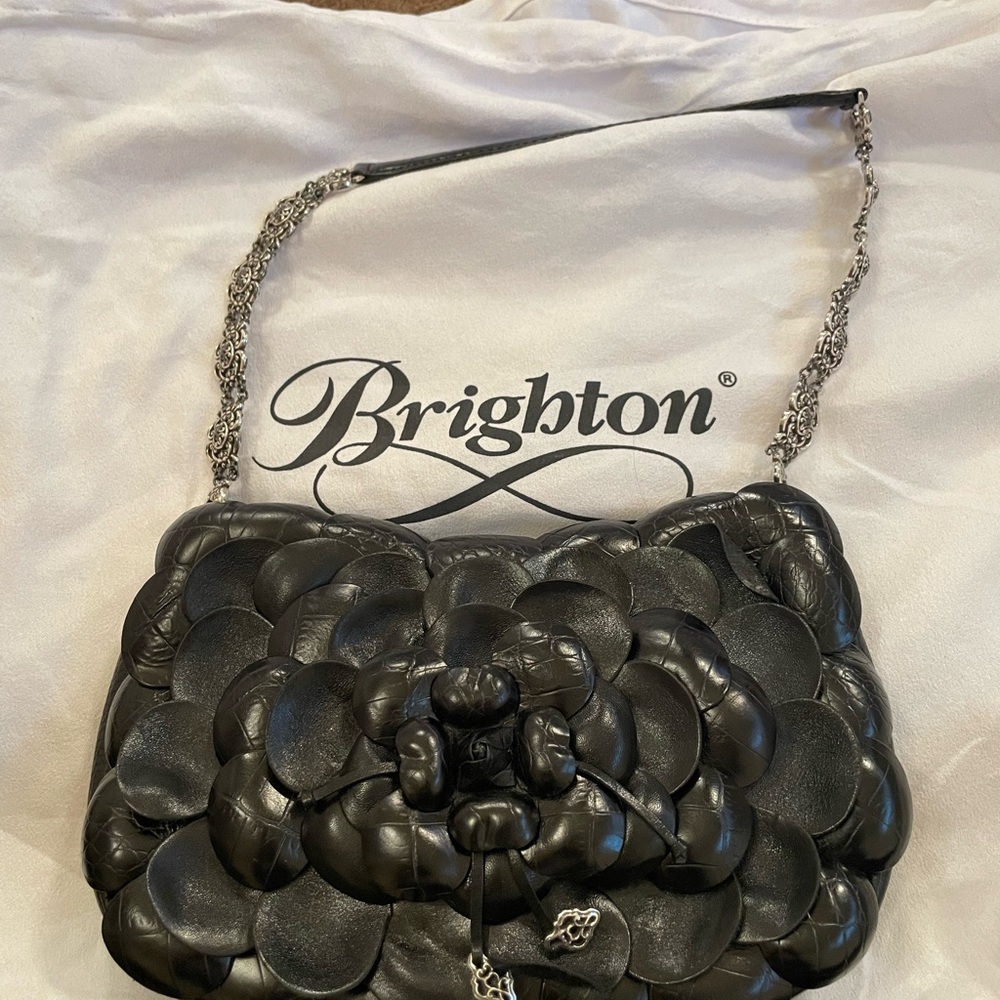 Brighton black leather handbag.